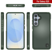 Load image into Gallery viewer, PunkCase Galaxy S25 Case, [Spartan 2.0 Series] Clear Rugged Heavy Duty Cover [Dark Green]

