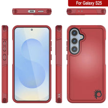Load image into Gallery viewer, PunkCase Galaxy S25 Case, [Spartan 2.0 Series] Clear Rugged Heavy Duty Cover [Red]
