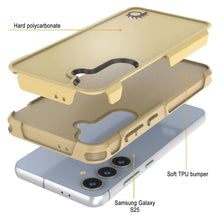 Load image into Gallery viewer, PunkCase Galaxy S25 Case, [Spartan 2.0 Series] Clear Rugged Heavy Duty Cover [Yellow]
