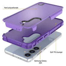 Load image into Gallery viewer, PunkCase Galaxy S25 Case, [Spartan 2.0 Series] Clear Rugged Heavy Duty Cover [Purple]
