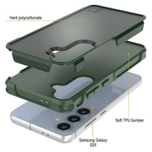 Load image into Gallery viewer, PunkCase Galaxy S25 Case, [Spartan 2.0 Series] Clear Rugged Heavy Duty Cover [Dark Green]
