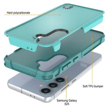 Load image into Gallery viewer, PunkCase Galaxy S25 Case, [Spartan 2.0 Series] Clear Rugged Heavy Duty Cover [Light Blue]
