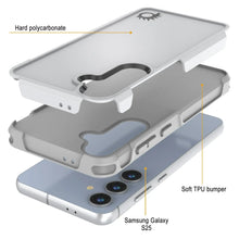 Load image into Gallery viewer, PunkCase Galaxy S25 Case, [Spartan 2.0 Series] Clear Rugged Heavy Duty Cover [White]
