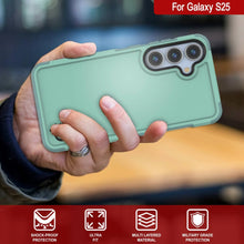 Load image into Gallery viewer, PunkCase Galaxy S25 Case, [Spartan 2.0 Series] Clear Rugged Heavy Duty Cover [Teal]
