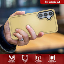 Load image into Gallery viewer, PunkCase Galaxy S25 Case, [Spartan 2.0 Series] Clear Rugged Heavy Duty Cover [Yellow]
