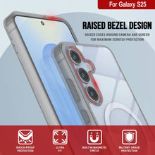 Load image into Gallery viewer, Galaxy S25 Magnetic Wireless Charging Case [Clear Acrylic Series] [Non-Slip] For Galaxy S25 [Silver]
