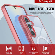 Load image into Gallery viewer, Galaxy S25 Magnetic Wireless Charging Case [Clear Acrylic Series] [Non-Slip] For Galaxy S25 [Red]
