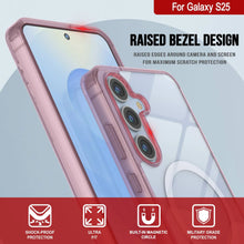 Load image into Gallery viewer, Galaxy S25 Magnetic Wireless Charging Case [Clear Acrylic Series] [Non-Slip] For Galaxy S25 [Rose]
