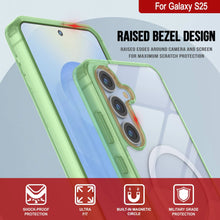 Load image into Gallery viewer, Galaxy S25 Magnetic Wireless Charging Case [Clear Acrylic Series] [Non-Slip] For Galaxy S25 [Green]
