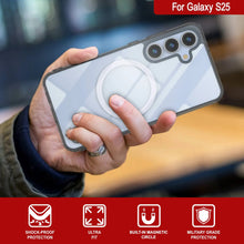 Load image into Gallery viewer, Galaxy S25 Magnetic Wireless Charging Case [Clear Acrylic Series] [Non-Slip] For Galaxy S25 [Black]
