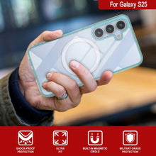 Load image into Gallery viewer, Galaxy S25 Magnetic Wireless Charging Case [Clear Acrylic Series] [Non-Slip] For Galaxy S25 [Teal]
