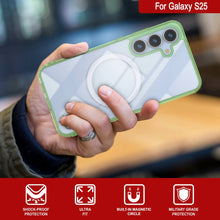 Load image into Gallery viewer, Galaxy S25 Magnetic Wireless Charging Case [Clear Acrylic Series] [Non-Slip] For Galaxy S25 [Green]
