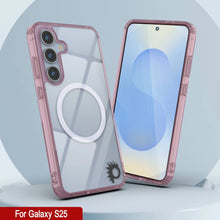 Load image into Gallery viewer, Galaxy S25 Magnetic Wireless Charging Case [Clear Acrylic Series] [Non-Slip] For Galaxy S25 [Rose]
