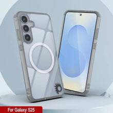 Load image into Gallery viewer, Galaxy S25 Magnetic Wireless Charging Case [Clear Acrylic Series] [Non-Slip] For Galaxy S25 [Silver]
