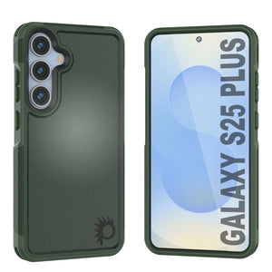 PunkCase Galaxy S25+ Plus Case, [Spartan 2.0 Series] Clear Rugged Heavy Duty Cover [Dark Green]