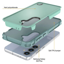 Load image into Gallery viewer, PunkCase Galaxy S25+ Plus Case, [Spartan 2.0 Series] Clear Rugged Heavy Duty Cover [Teal]
