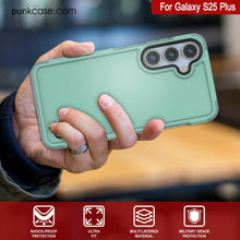 Load image into Gallery viewer, PunkCase Galaxy S25+ Plus Case, [Spartan 2.0 Series] Clear Rugged Heavy Duty Cover [Teal]
