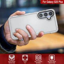 Load image into Gallery viewer, PunkCase Galaxy S25+ Plus Case, [Spartan 2.0 Series] Clear Rugged Heavy Duty Cover [White]
