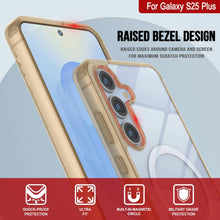 Load image into Gallery viewer, Galaxy S25 Plus Magnetic Wireless Charging Case [Clear Acrylic Series] [Non-Slip] For Galaxy S25 Plus [Gold]
