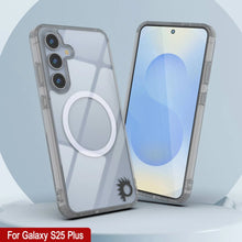 Load image into Gallery viewer, Galaxy S25 Plus Magnetic Wireless Charging Case [Clear Acrylic Series] [Non-Slip] For Galaxy S25 Plus [Silver]
