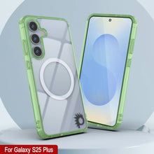 Load image into Gallery viewer, Galaxy S25 Plus Magnetic Wireless Charging Case [Clear Acrylic Series] [Non-Slip] For Galaxy S25 Plus [Green]
