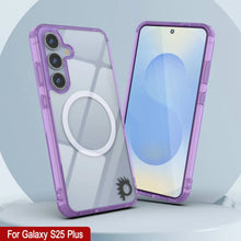 Load image into Gallery viewer, Galaxy S25 Plus Magnetic Wireless Charging Case [Clear Acrylic Series] [Non-Slip] For Galaxy S25 Plus [Purple]
