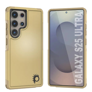 PunkCase Galaxy S25 Ultra Case, [Spartan 2.0 Series] Clear Rugged Heavy Duty Cover [Yellow]