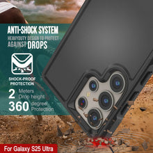 Load image into Gallery viewer, PunkCase Galaxy S25 Ultra Case, [Spartan 2.0 Series] Clear Rugged Heavy Duty Cover [Black]
