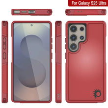 Load image into Gallery viewer, PunkCase Galaxy S25 Ultra Case, [Spartan 2.0 Series] Clear Rugged Heavy Duty Cover [Red]
