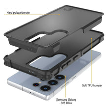 Load image into Gallery viewer, PunkCase Galaxy S25 Ultra Case, [Spartan 2.0 Series] Clear Rugged Heavy Duty Cover [Black]
