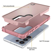 Load image into Gallery viewer, PunkCase Galaxy S25 Ultra Case, [Spartan 2.0 Series] Clear Rugged Heavy Duty Cover [Pink]
