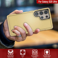 Load image into Gallery viewer, PunkCase Galaxy S25 Ultra Case, [Spartan 2.0 Series] Clear Rugged Heavy Duty Cover [Yellow]
