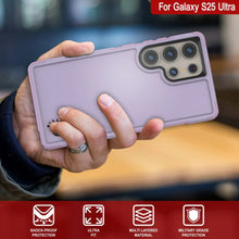 Load image into Gallery viewer, PunkCase Galaxy S25 Ultra Case, [Spartan 2.0 Series] Clear Rugged Heavy Duty Cover [Lilac]
