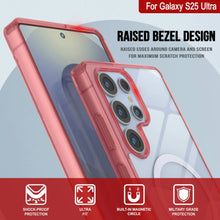 Load image into Gallery viewer, Galaxy S25 Ultra Magnetic Wireless Charging Case [Clear Acrylic Series] [Non-Slip] For Galaxy S25 Ultra [Red]
