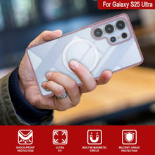 Load image into Gallery viewer, Galaxy S25 Ultra Magnetic Wireless Charging Case [Clear Acrylic Series] [Non-Slip] For Galaxy S25 Ultra [Rose]
