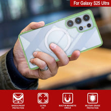 Load image into Gallery viewer, Galaxy S25 Ultra Magnetic Wireless Charging Case [Clear Acrylic Series] [Non-Slip] For Galaxy S25 Ultra [Green]
