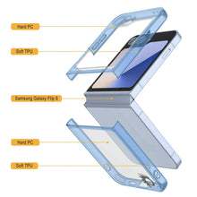 Load image into Gallery viewer, Galaxy Z Flip6 Case [Clear Acrylic Series] [Non-Slip] For Galaxy Z Flip6 [Blue]
