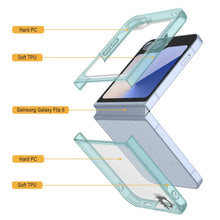 Load image into Gallery viewer, Galaxy Z Flip6 Case [Clear Acrylic Series] [Non-Slip] For Galaxy Z Flip6 [Teal]

