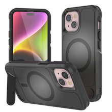 Load image into Gallery viewer, PunkCase iPhone 15 Case, [Spartan X Series] Rugged Heavy Duty Cover W/Kickstand+MagRing [Black]
