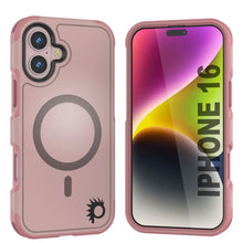 Load image into Gallery viewer, PunkCase iPhone 16 Case, [Spartan 2.0 Series] Clear Rugged Heavy Duty Cover W/Built in Screen Protector [pink]
