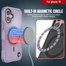 Load image into Gallery viewer, PunkCase iPhone 16 Case, [Spartan 2.0 Series] Clear Rugged Heavy Duty Cover W/Built in Screen Protector [lilac]
