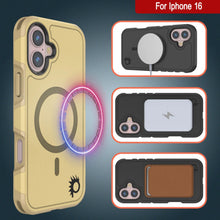 Load image into Gallery viewer, PunkCase iPhone 16 Case, [Spartan 2.0 Series] Clear Rugged Heavy Duty Cover W/Built in Screen Protector [yellow]
