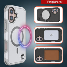 Load image into Gallery viewer, PunkCase iPhone 16 Case, [Spartan 2.0 Series] Clear Rugged Heavy Duty Cover W/Built in Screen Protector [white]
