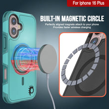 Load image into Gallery viewer, PunkCase iPhone 16 Plus Case, [Spartan 2.0 Series] Clear Rugged Heavy Duty Cover W/Built in Screen Protector [Blue]
