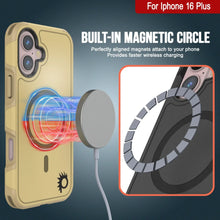 Load image into Gallery viewer, PunkCase iPhone 16 Plus Case, [Spartan 2.0 Series] Clear Rugged Heavy Duty Cover W/Built in Screen Protector [yellow]
