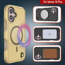 Load image into Gallery viewer, PunkCase iPhone 16 Plus Case, [Spartan 2.0 Series] Clear Rugged Heavy Duty Cover W/Built in Screen Protector [yellow]
