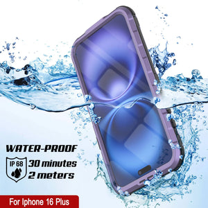 iPhone 16 Plus Metal Extreme 2.0 Series Aluminum Waterproof Case IP68 W/Buillt in Screen Protector [Purple]