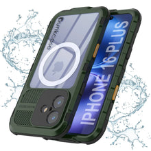 Load image into Gallery viewer, iPhone 16 Plus Metal Extreme 2.0 Series Aluminum Waterproof Case IP68 W/Buillt in Screen Protector [Dark-Green]
