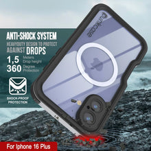 Load image into Gallery viewer, iPhone 16 Plus Waterproof IP68 Case, Punkcase [White] [StudStar Series] [Slim Fit] [Dirtproof]
