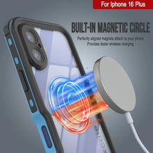 Load image into Gallery viewer, iPhone 16 Plus Waterproof IP68 Case, Punkcase [Light blue] [StudStar Series] [Slim Fit] [Dirtproof]
